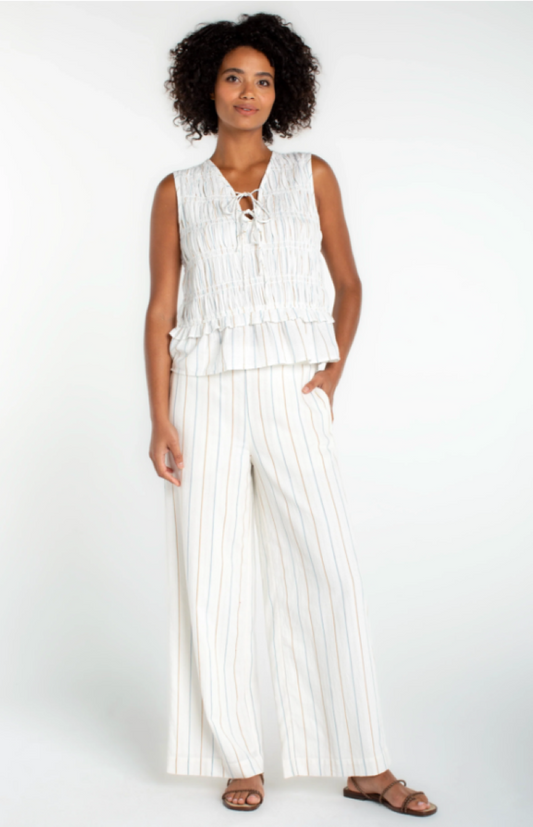 Sleeveless Tie Front Top