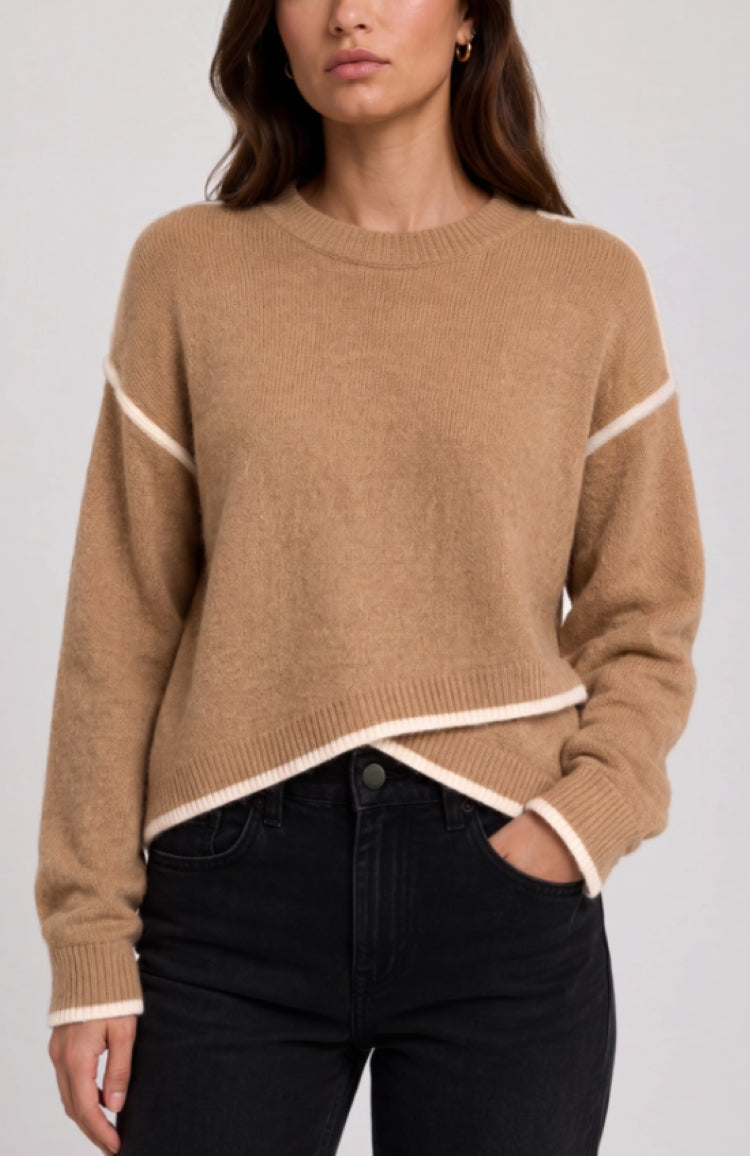 Liverpool Contrast Tulip Hem Crew Neck Sweater