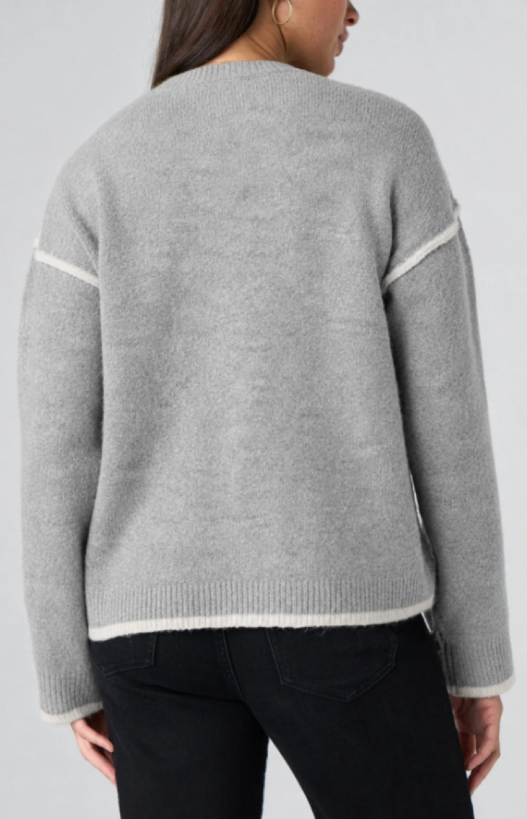 Liverpool Contrast Tulip Hem Crew Neck Sweater
