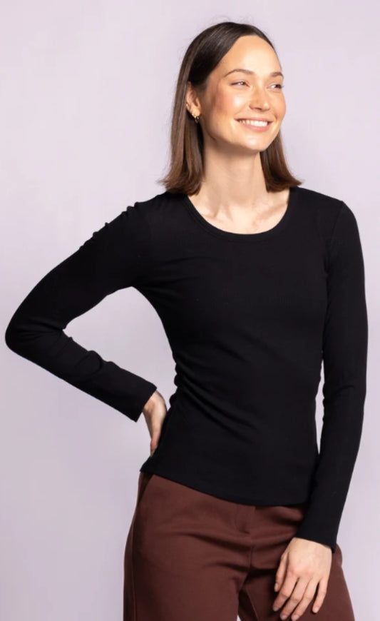 Pink Martini Seraphina Ribbed Long Sleeve Top