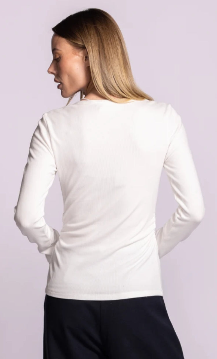 Pink Martini Seraphina Ribbed Long Sleeve Top