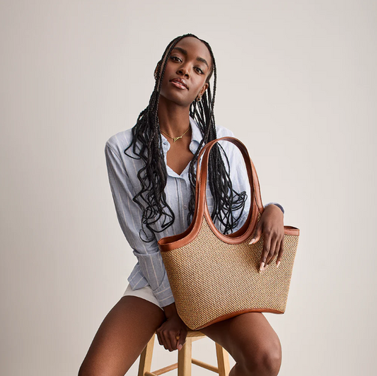 CHARLOTTE Woven Tote Bag