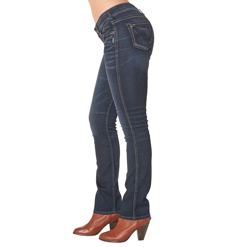 Elyse Mid-Rise Straight Jeans
