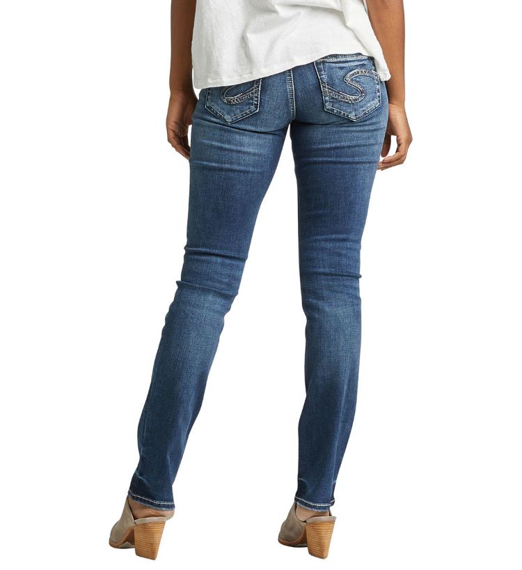 ﻿Silver Jeans Style: L03403SSG453 Elyse Straight Leg Back View