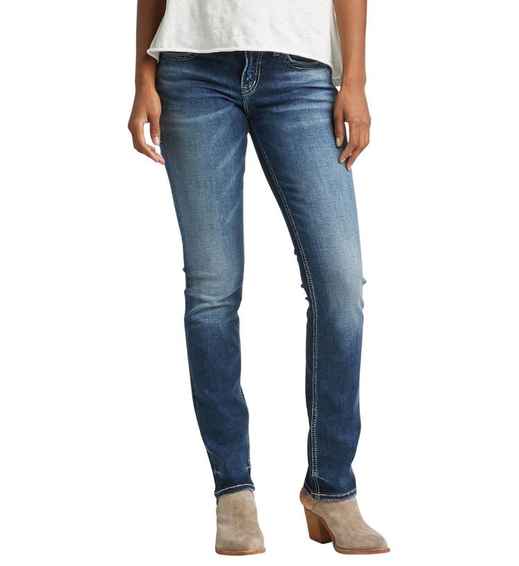 ﻿Silver Jeans Style: L03403SSG453 Elyse Straight Leg Front View
