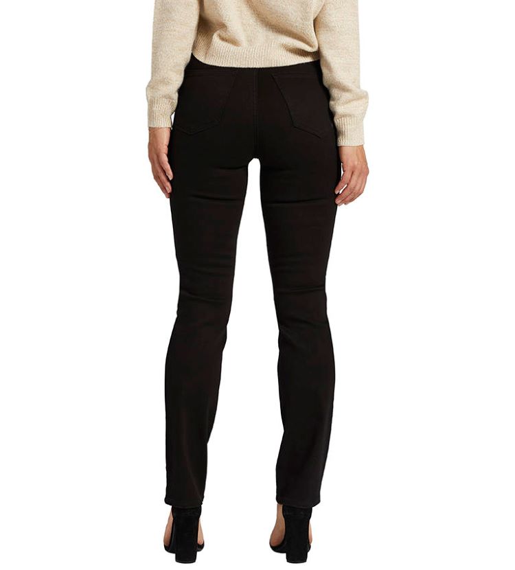 Silver Jeans Style: L88410INB531 Infinite Fit High Rise Black Straight Leg Back View