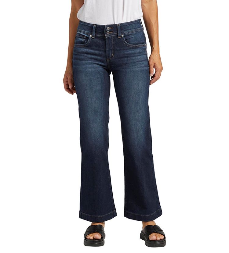Silver Jeans Style: L93910EPX473 Suki Trouser Dark Wash Front View