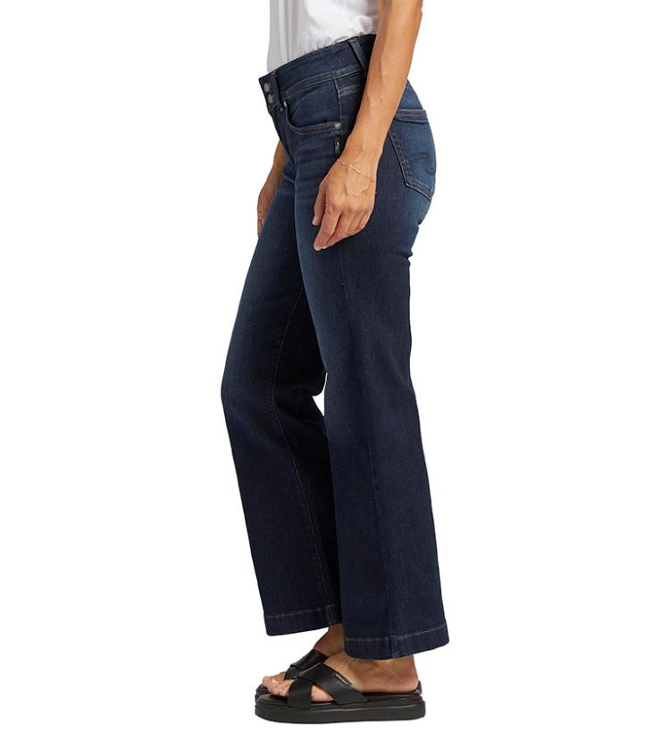 Silver Jeans Style: L93910EPX473 Suki Trouser Dark Wash Side View
