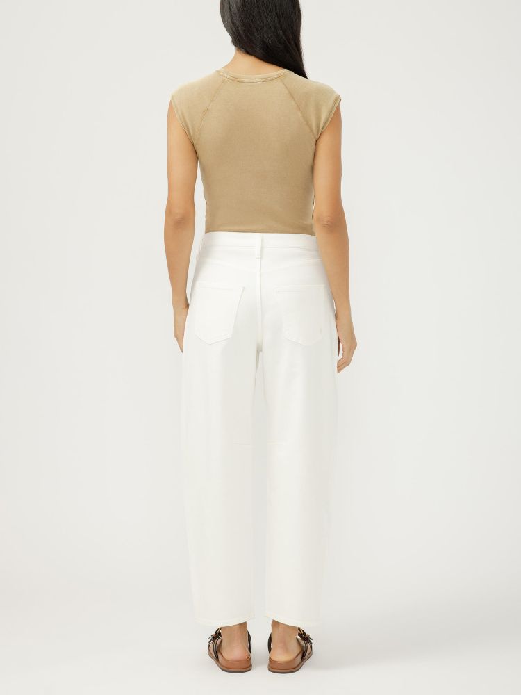 High Rise Slim Barrel Leg Jeans