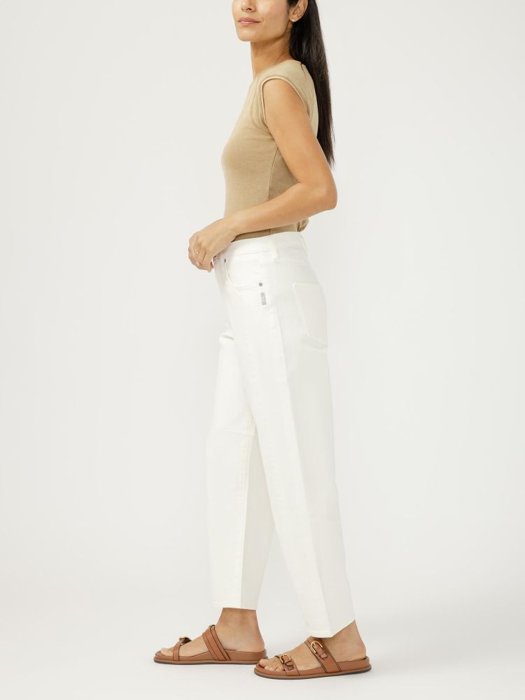 High Rise Slim Barrel Leg Jeans