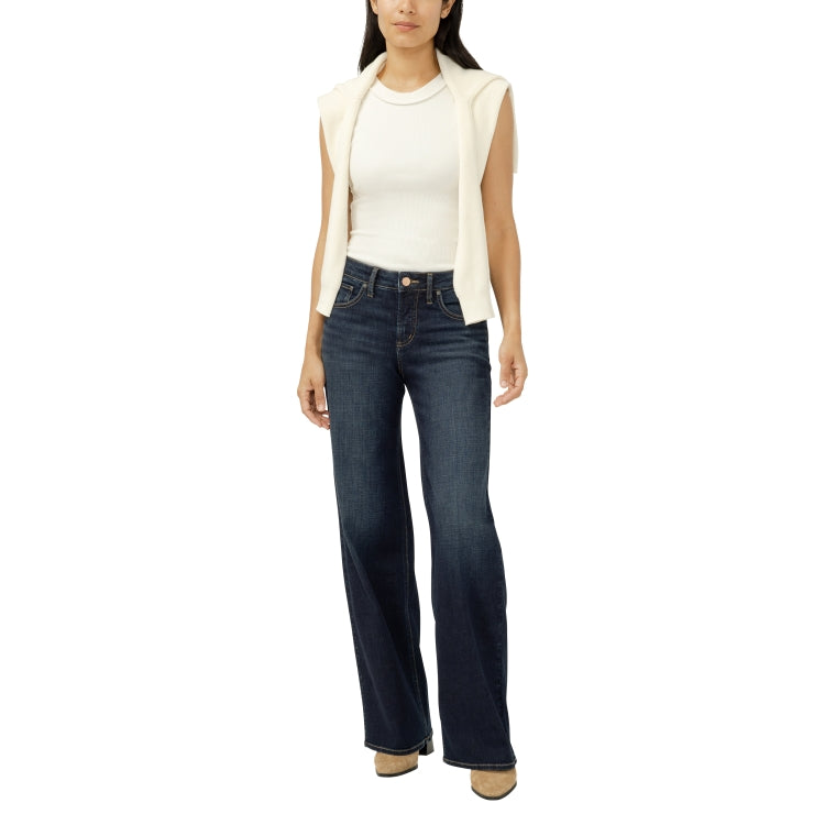 Silver Jeans Suki Mid-Rise Wide Leg Jeans