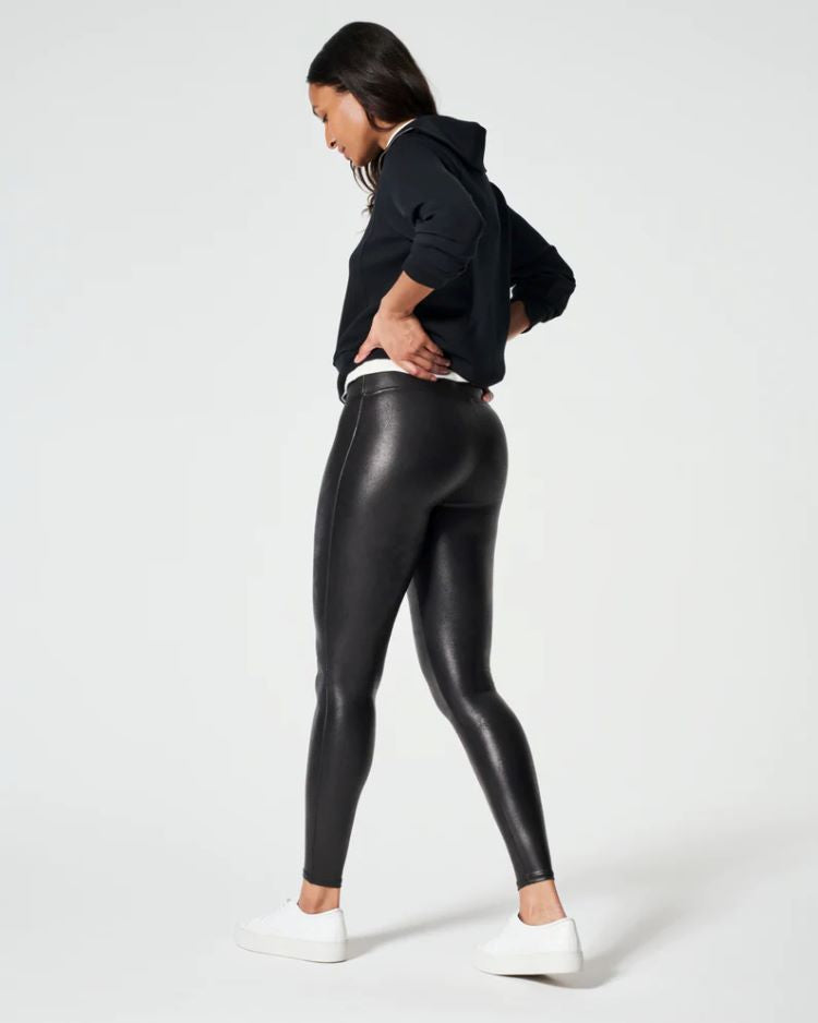 Spanx Style: 2437 Faux Leather Leggings, back view