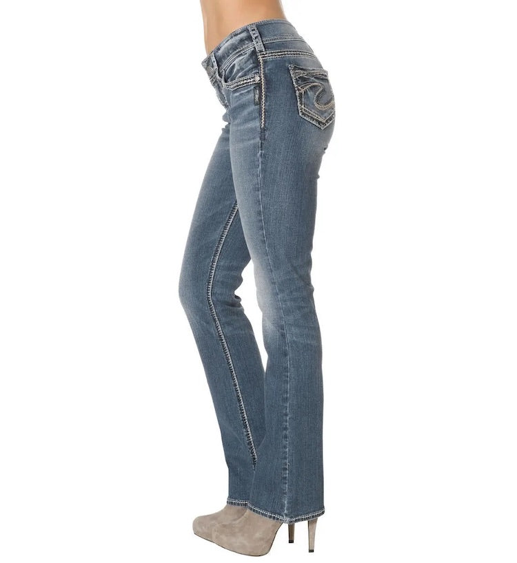 Suki Mid-Rise Slim Bootcut Jeans