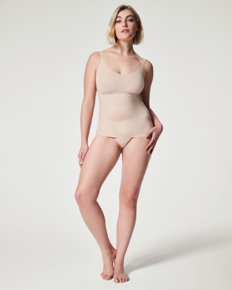 Spanx Thinstincts 2.0 smoothing cami bodysuit in beige