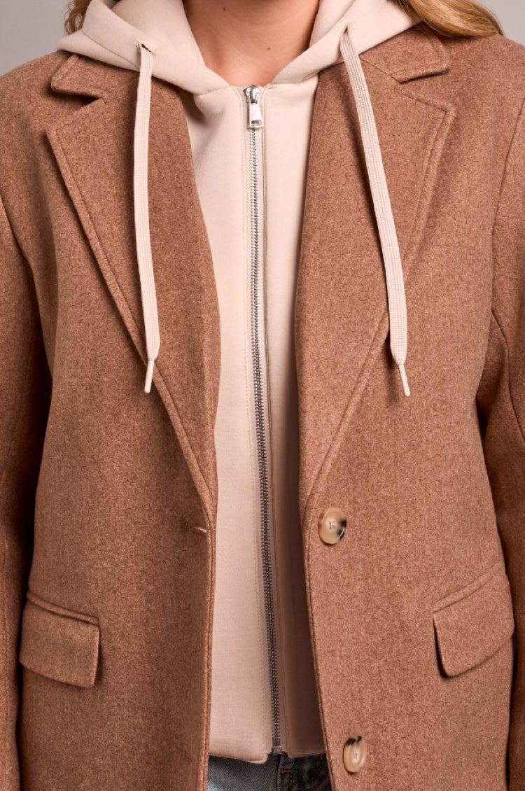 Tribal Knit Coat with Fooler Hood