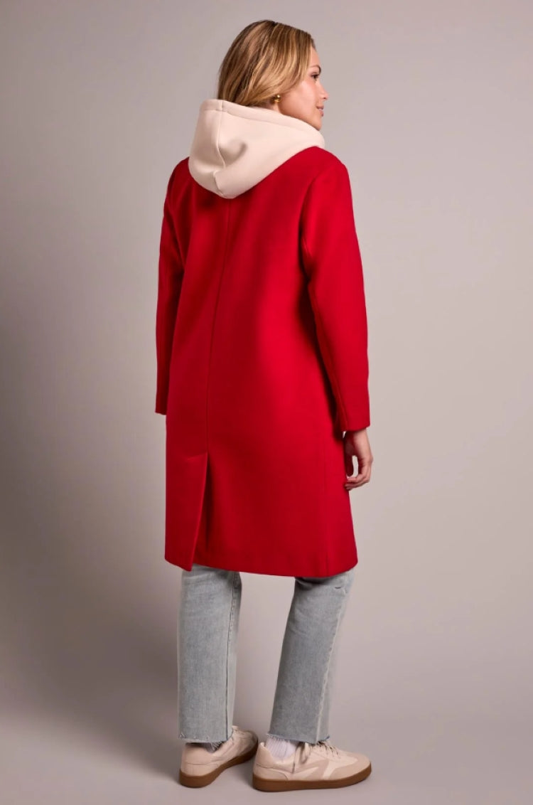 Tribal Knit Coat with Fooler Hood