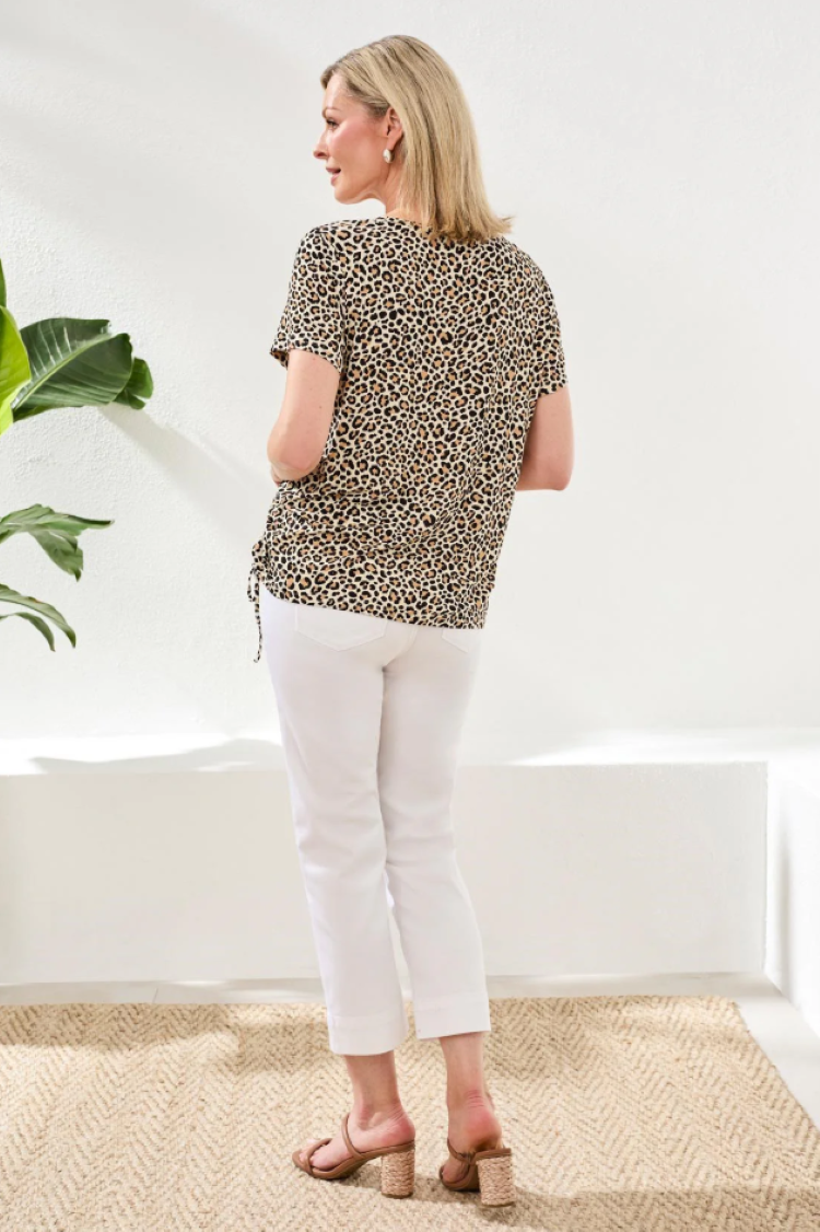 Jersey Crew With Ruching