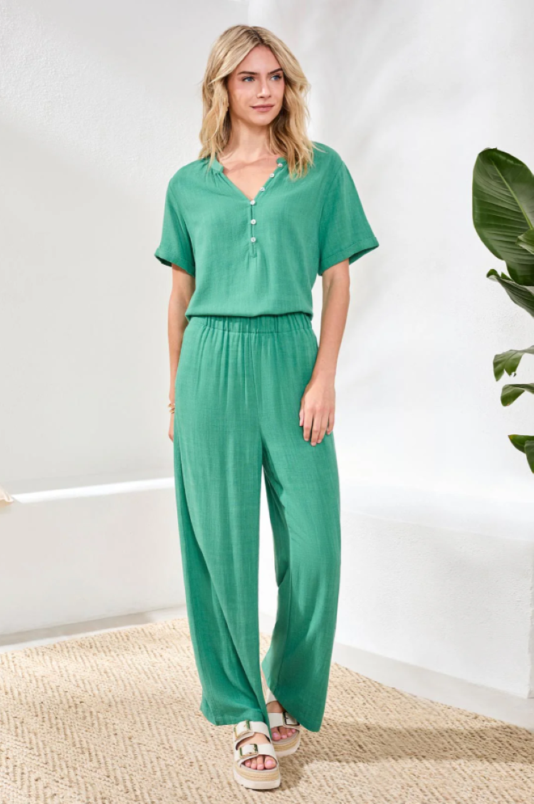 Flowy Linen Ankle Pants