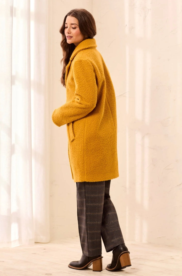 Tribal Boucle Mid-Length Coat