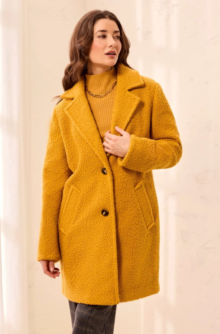 Tribal Boucle Mid-Length Coat