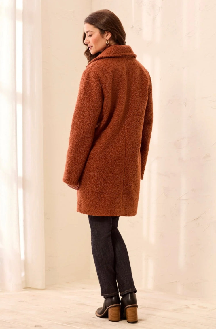 Tribal Boucle Mid-Length Coat