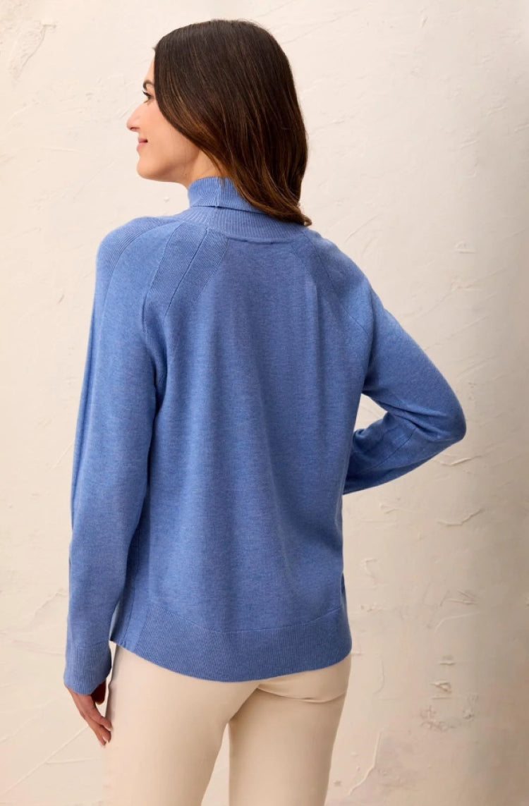 Tribal Mock Neck Raglan Sweater