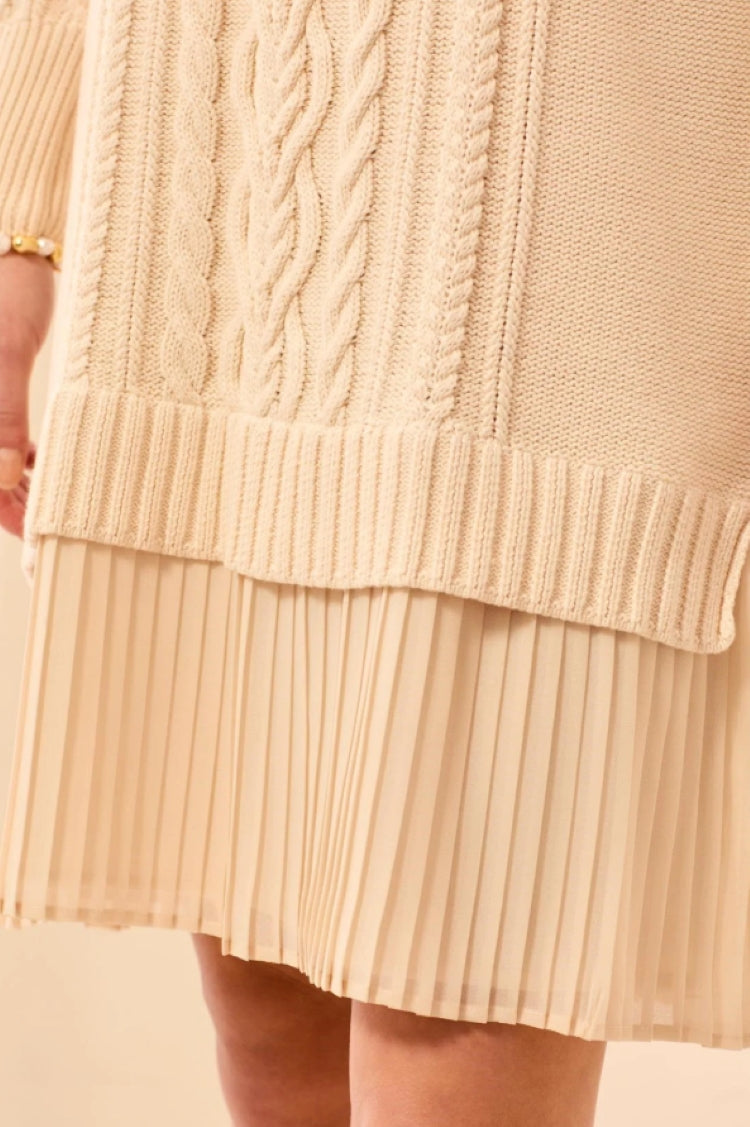 Tribal Cable Knit Sweater Dress