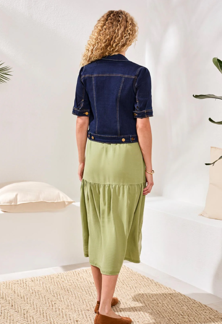 Elbow Sleeve Denim Jacket