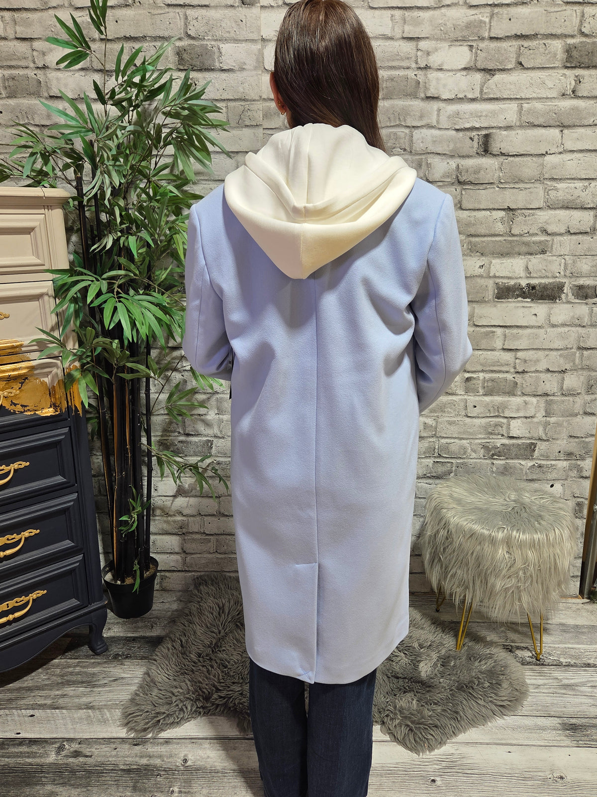 Tribal Knit Coat with Fooler Hood