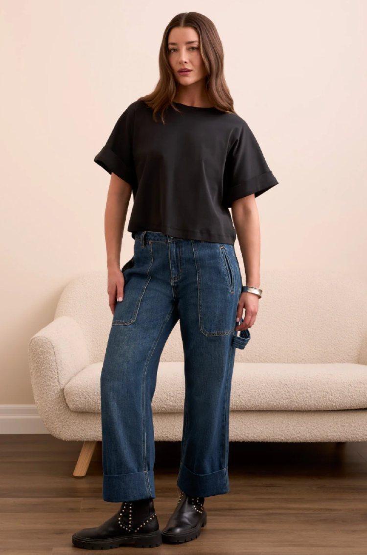 Blue Thread Boxy Tee