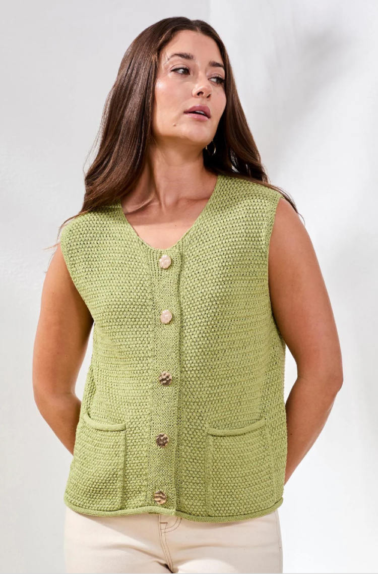 Sweater Vest With Buttons