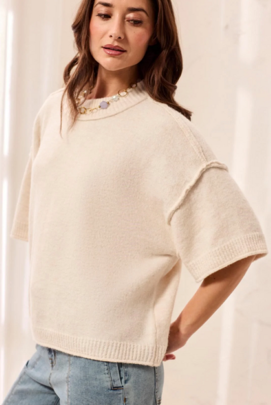 Drop Shoulder Crew Neck
