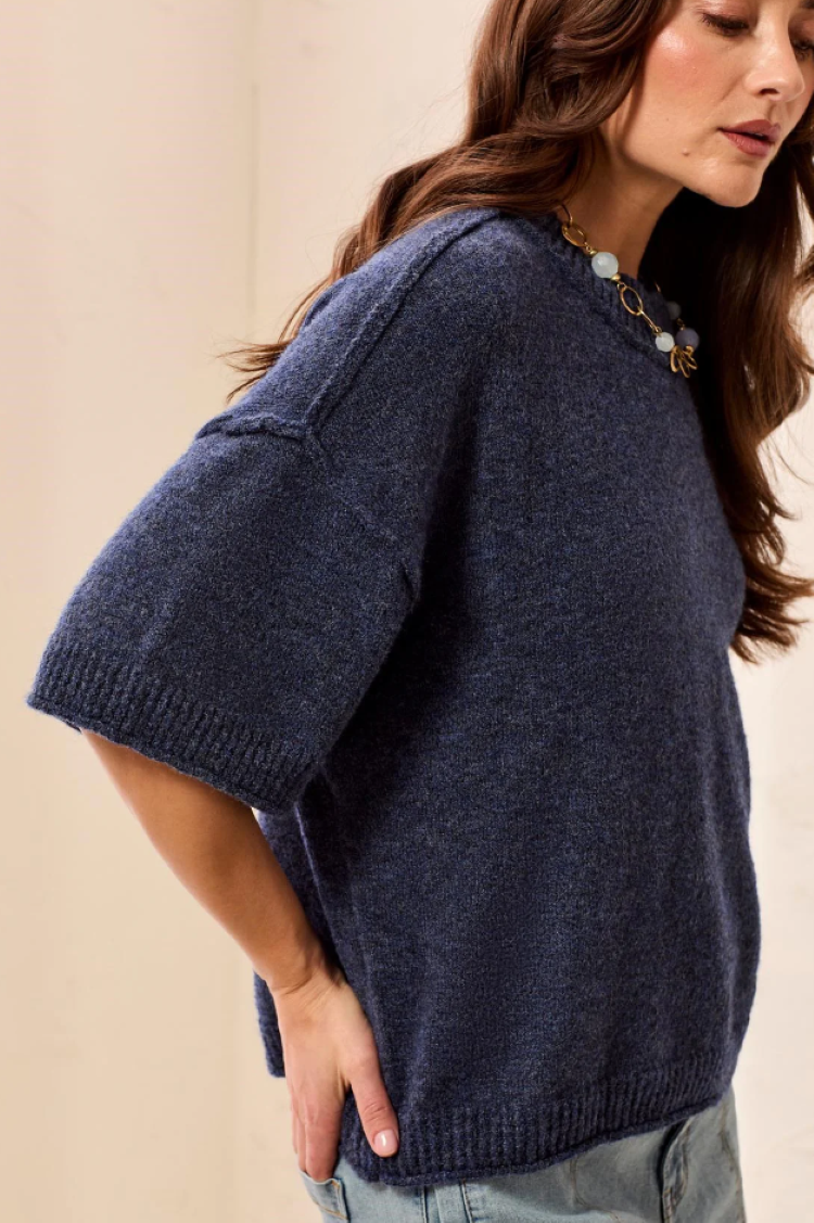 Drop Shoulder Crew Neck