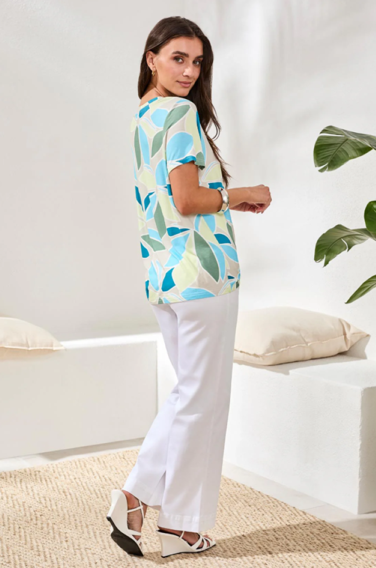 Jersey Crew With Ruching