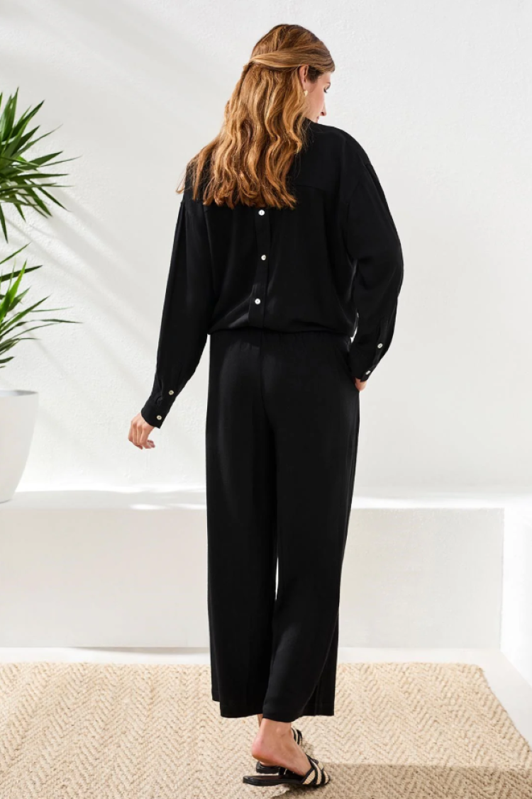 Flowy Linen Ankle Pants