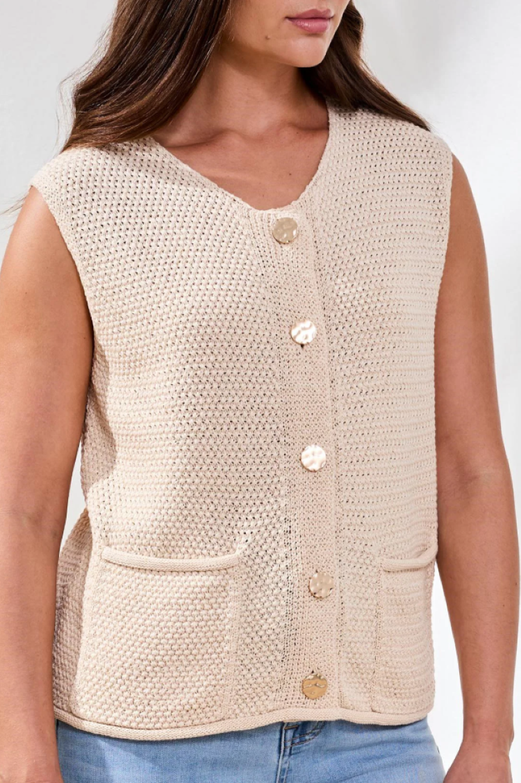 Sweater Vest With Buttons