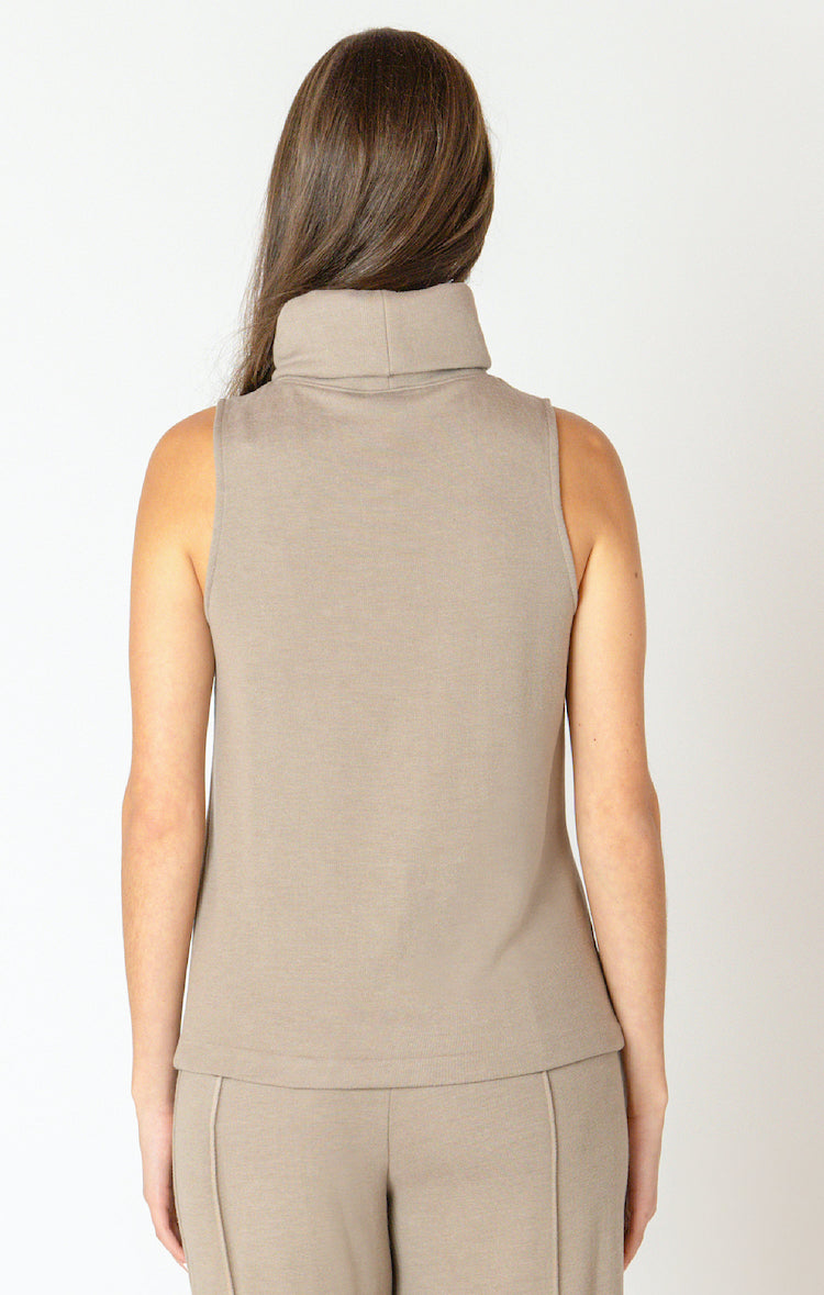Rolled Neck Seam Detail Top