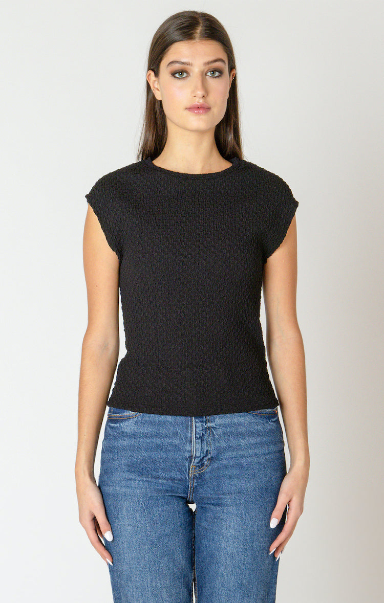 Textured Short Sleeve Top