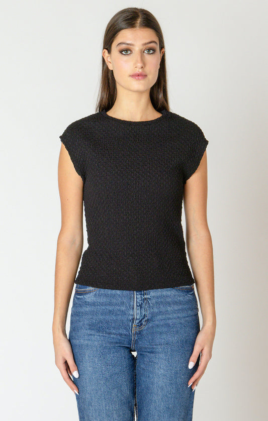 Textured Short Sleeve Top