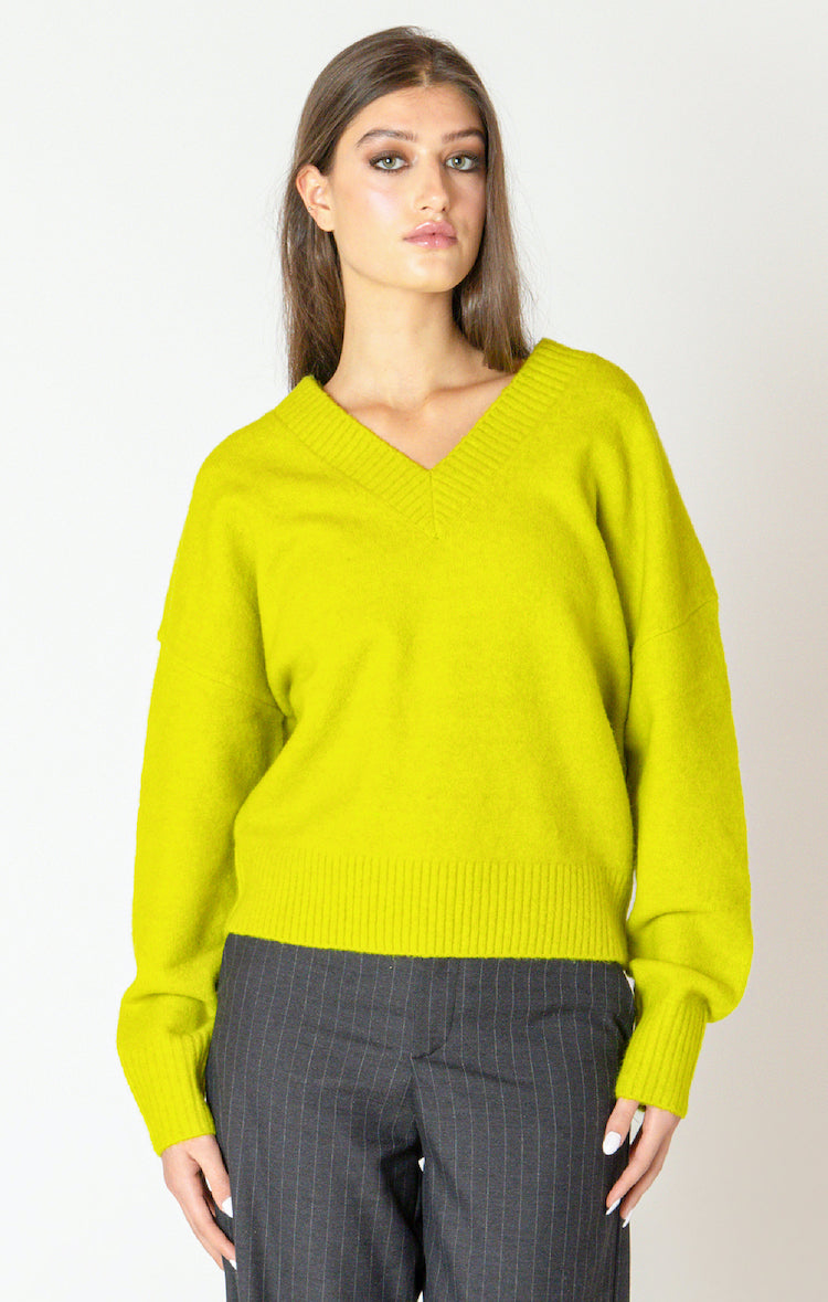 Soft Ribbed V-Neck Sweater