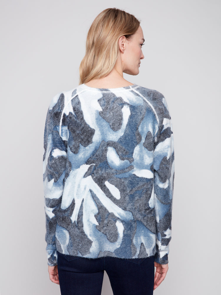 Reversible Print Raglan Sweater