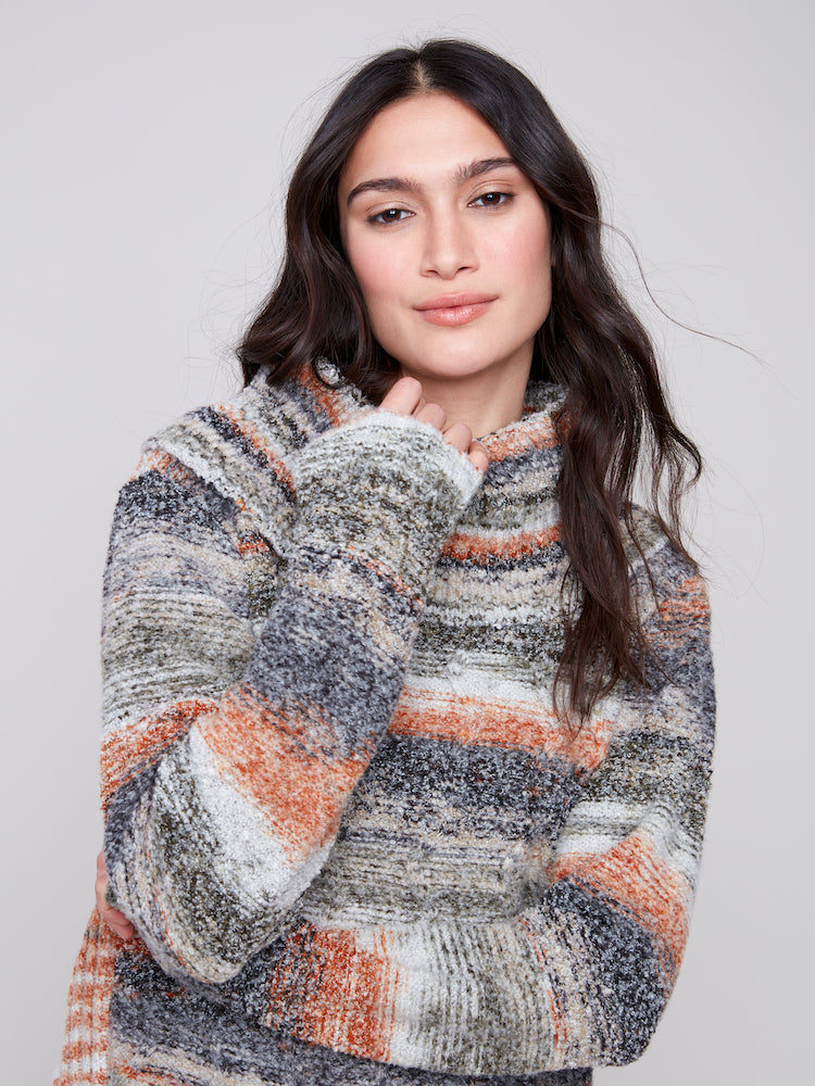 Cowl Neck Long Sleeve Sweater