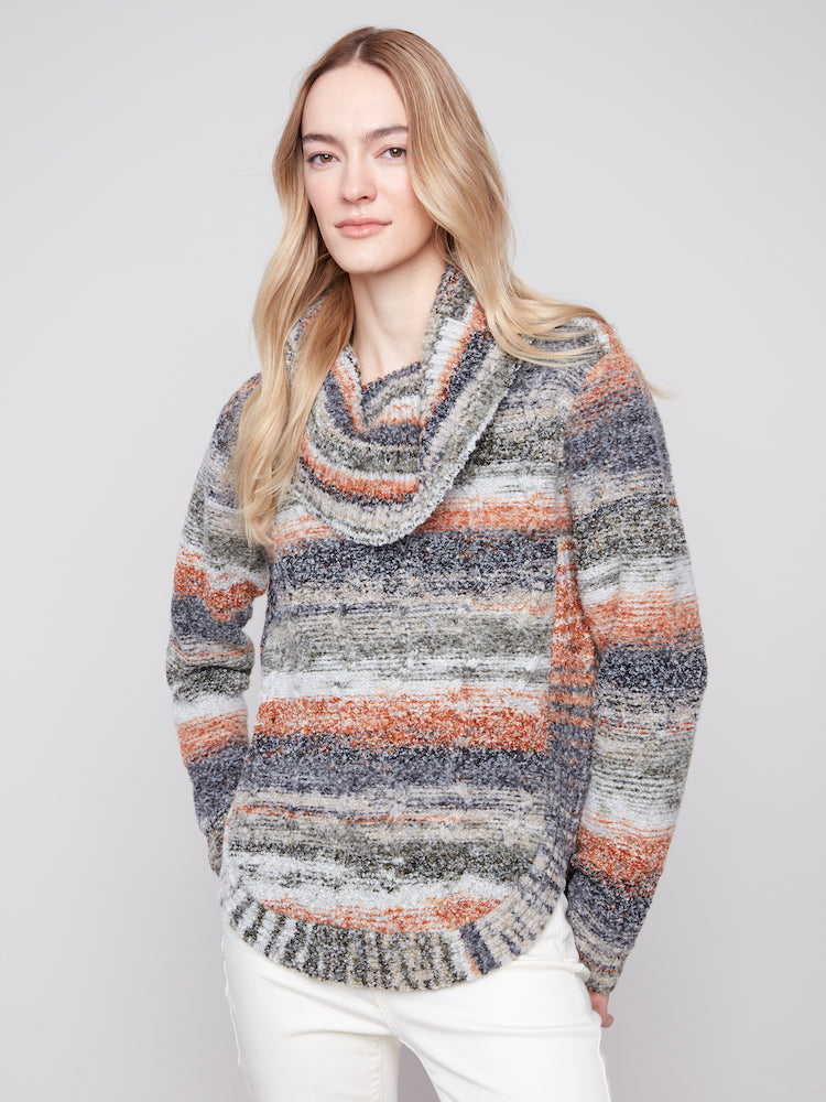 Cowl Neck Long Sleeve Sweater