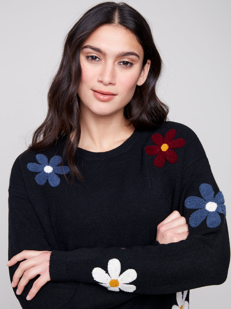 Floral Crew Neck Long Sleeve