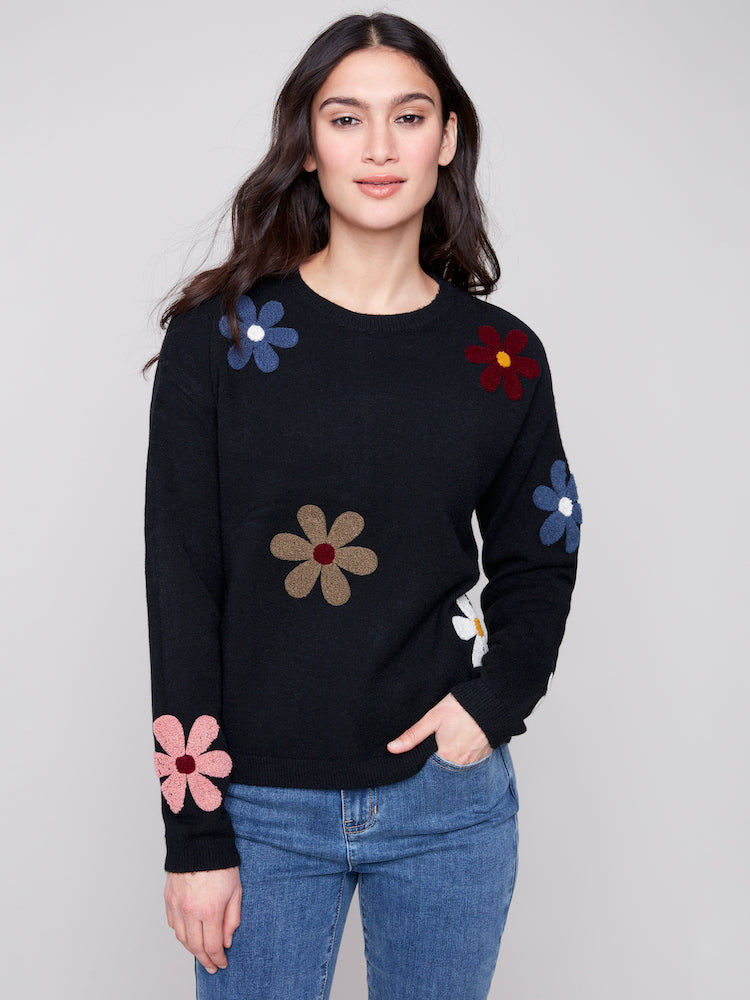 Floral Crew Neck Long Sleeve