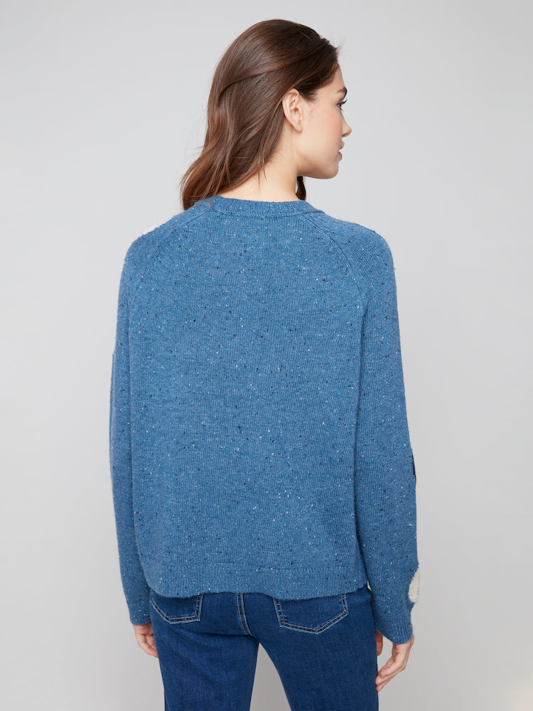 Dot Mock Neck Sweater