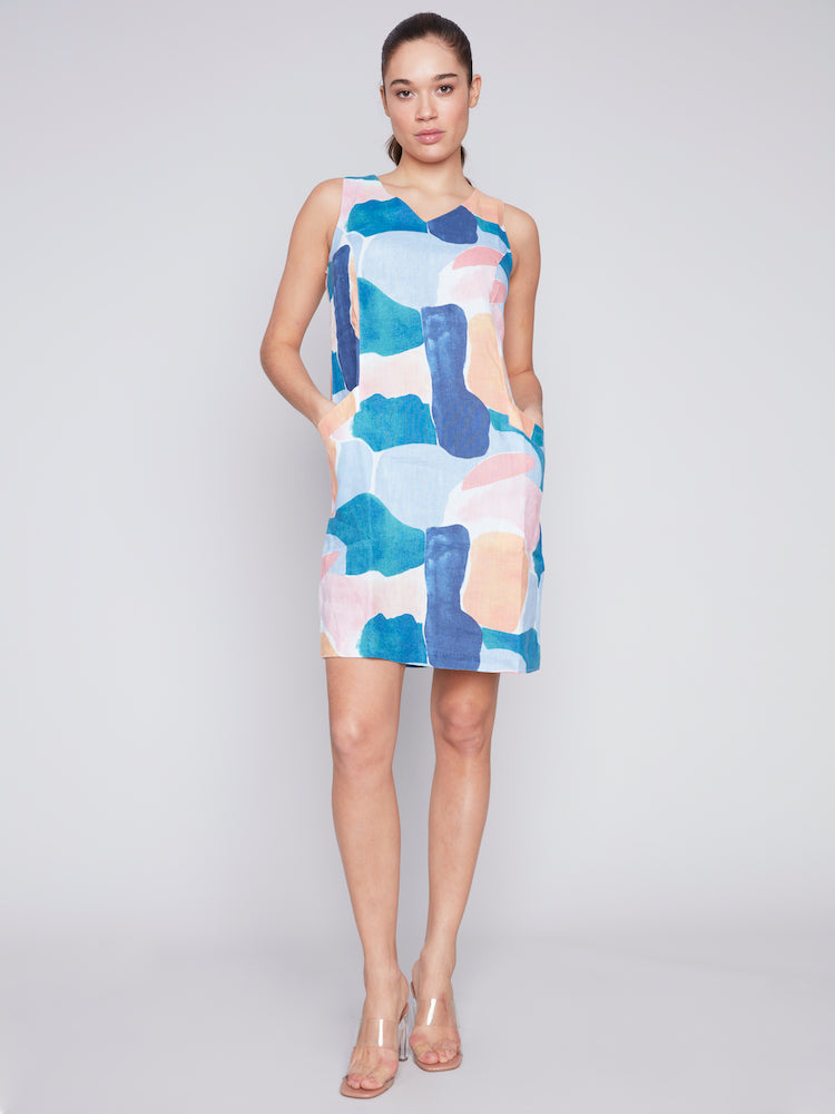 Sleeveless Abstract Dress
