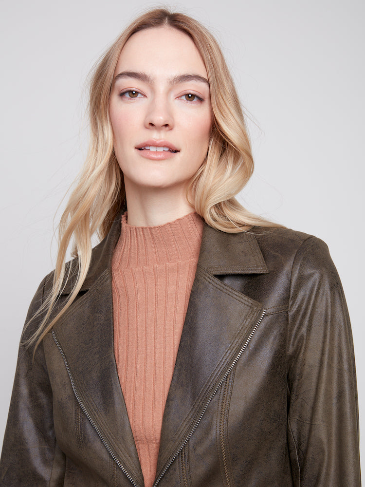 Faux Leather Jacket