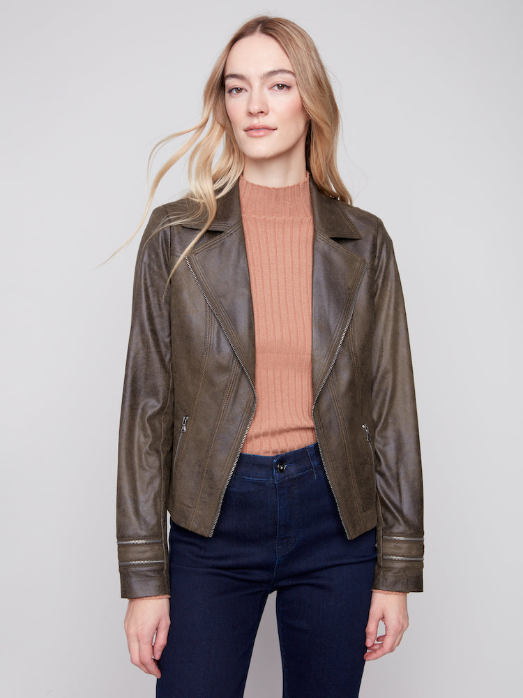 Faux Leather Jacket
