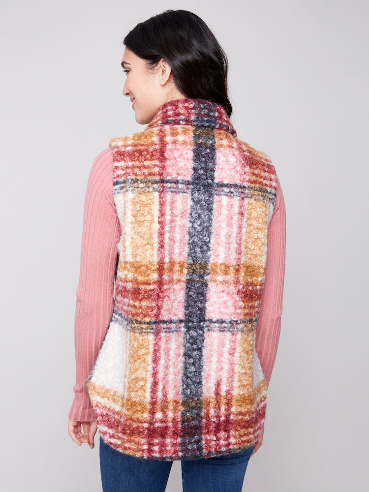 Plaid Boucle Vest
